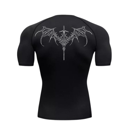 wings of spikes compression shirt
