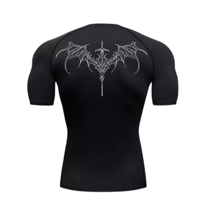 wings of spikes compression shirt