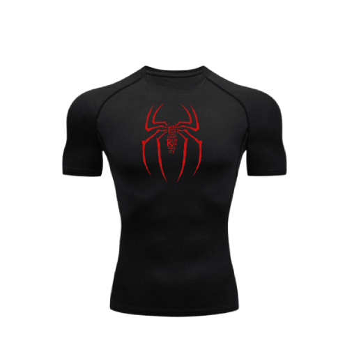 with great power spider compression shirt
