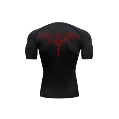 wings of spikes compression shirt